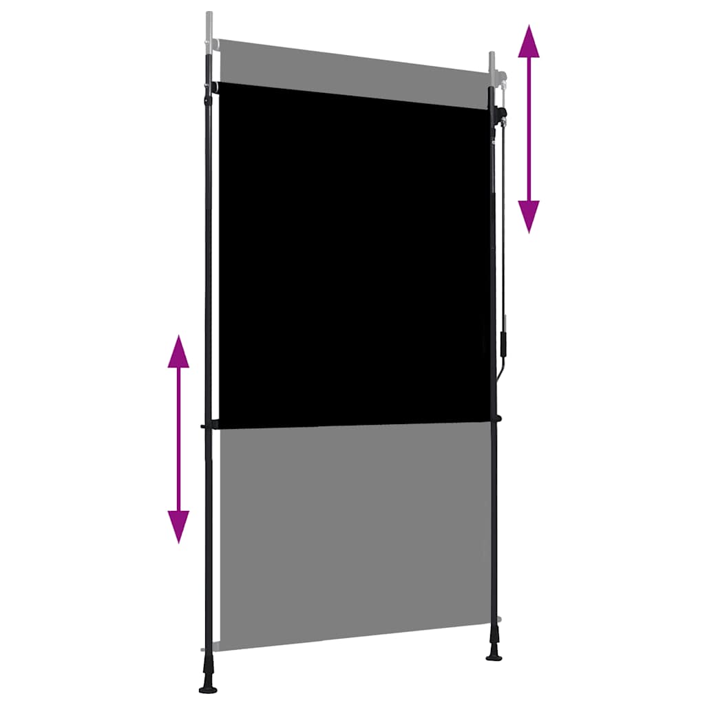 vidaXL Outdoor Roller Blind, 100x270 cm, Anthracite Polyester - Image 9 of 39