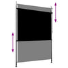 vidaXL Outdoor Roller Blind, 100x270 cm, Anthracite Polyester - Image 6 of 39