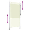 vidaXL Outdoor Roller Awning, Fabric with PA Coating, 100x270 cm, Cream - Image 6 of 34