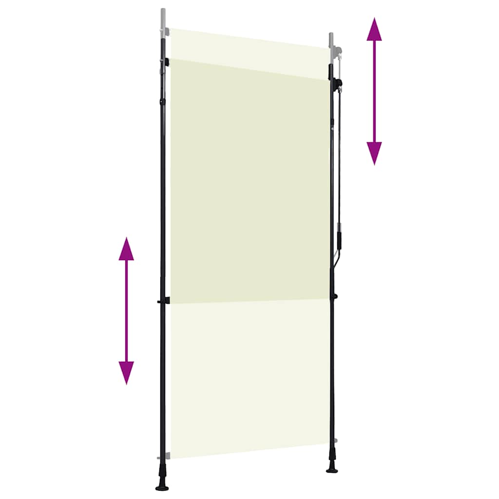 vidaXL Outdoor Roller Awning, Fabric with PA Coating, 100x270 cm, Cream - Image 6 of 34