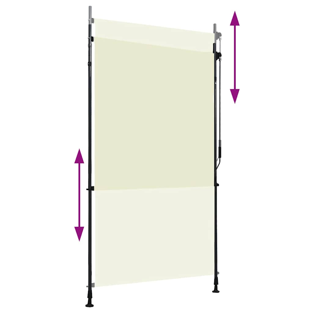 vidaXL Outdoor Roller Blind, Polyester, 120x270 cm, Cream - Image 5 of 26