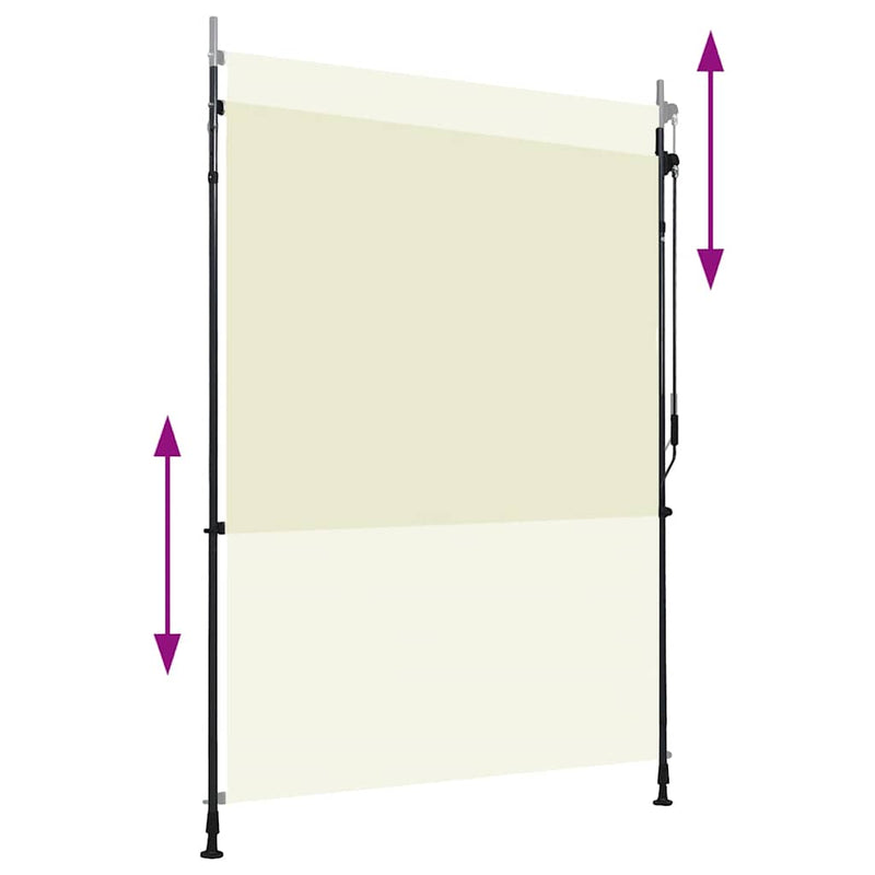 vidaXL Tenda a Rullo per Esterni 150x270 cm Crema - Image 2 of 9