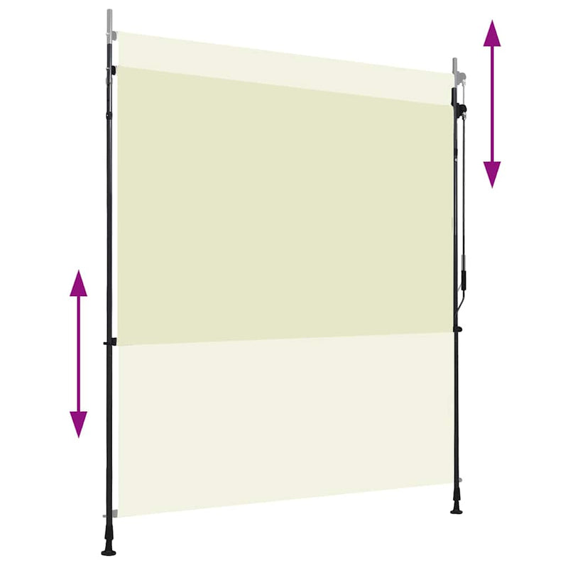 vidaXL Tenda a Rullo per Esterni 200x270 cm Crema - Image 2 of 9