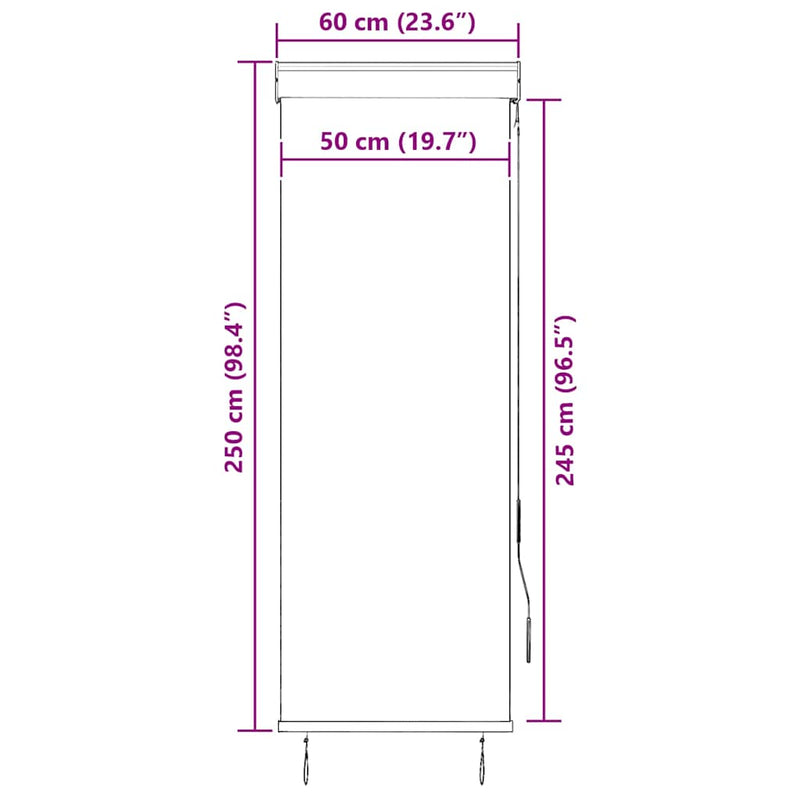 vidaXL Tenda a Rullo per Esterni 60x250 cm Arancione e Marrone - Image 7 of 7