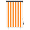 vidaXL Toldo Enrollable para Exteriores 100x250 cm Blanco y Naranja - Image 1 of 16