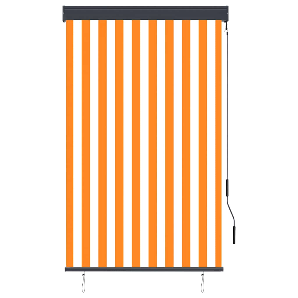 vidaXL Toldo Enrollable para Exteriores 100x250 cm Blanco y Naranja - Image 1 of 16
