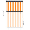 vidaXL Toldo Enrollable para Exteriores 100x250 cm Blanco y Naranja - Image 4 of 16