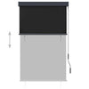 vidaXL Outdoor Roller Blind, 100x270 cm, Anthracite Polyester - Image 7 of 39
