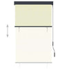 vidaXL Outdoor Roller Awning, Fabric with PA Coating, 100x270 cm, Cream - Image 7 of 34