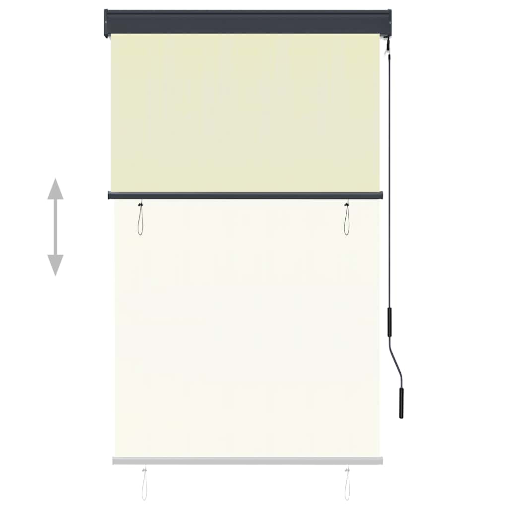 vidaXL Outdoor Roller Awning, Fabric with PA Coating, 100x270 cm, Cream - Image 7 of 34