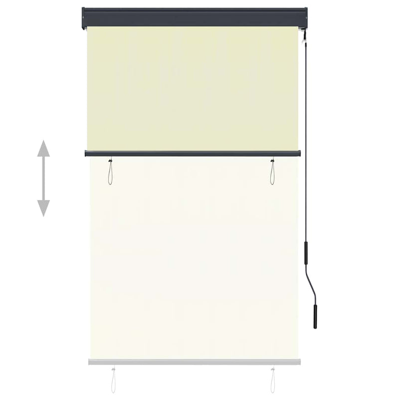 vidaXL Outdoor Roller Awning, Fabric with PA Coating, 100x270 cm, Cream - Image 7 of 34