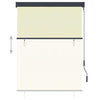 Tenda a Rullo per Esterni in Poliestere 120×250 cm Crema - Image 2 of 8