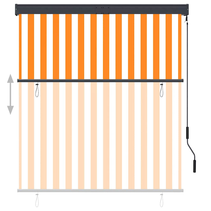 vidaXL Tenda a Rullo per Esterni 140x250 cm Bianco e Arancione - Image 2 of 8