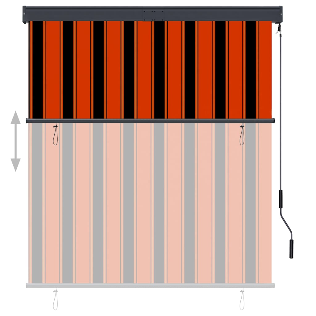 vidaXL Tenda a Rullo per Esterni 120x250 cm Arancione e Marrone - Image 5 of 24
