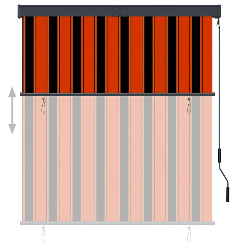 vidaXL Tenda a Rullo per Esterni 120x250 cm Arancione e Marrone - Image 5 of 24