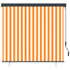 vidaXL Toldo Enrollable para Exteriores 100x250 cm Blanco y Naranja - Image 2 of 16