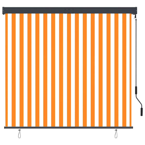 Tenda a Rullo per Esterni 100x250 cm Bianca e Arancione - immagine 2 | SolPatio