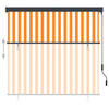vidaXL Toldo Enrollable para Exteriores 100x250 cm Blanco y Naranja - Image 3 of 16