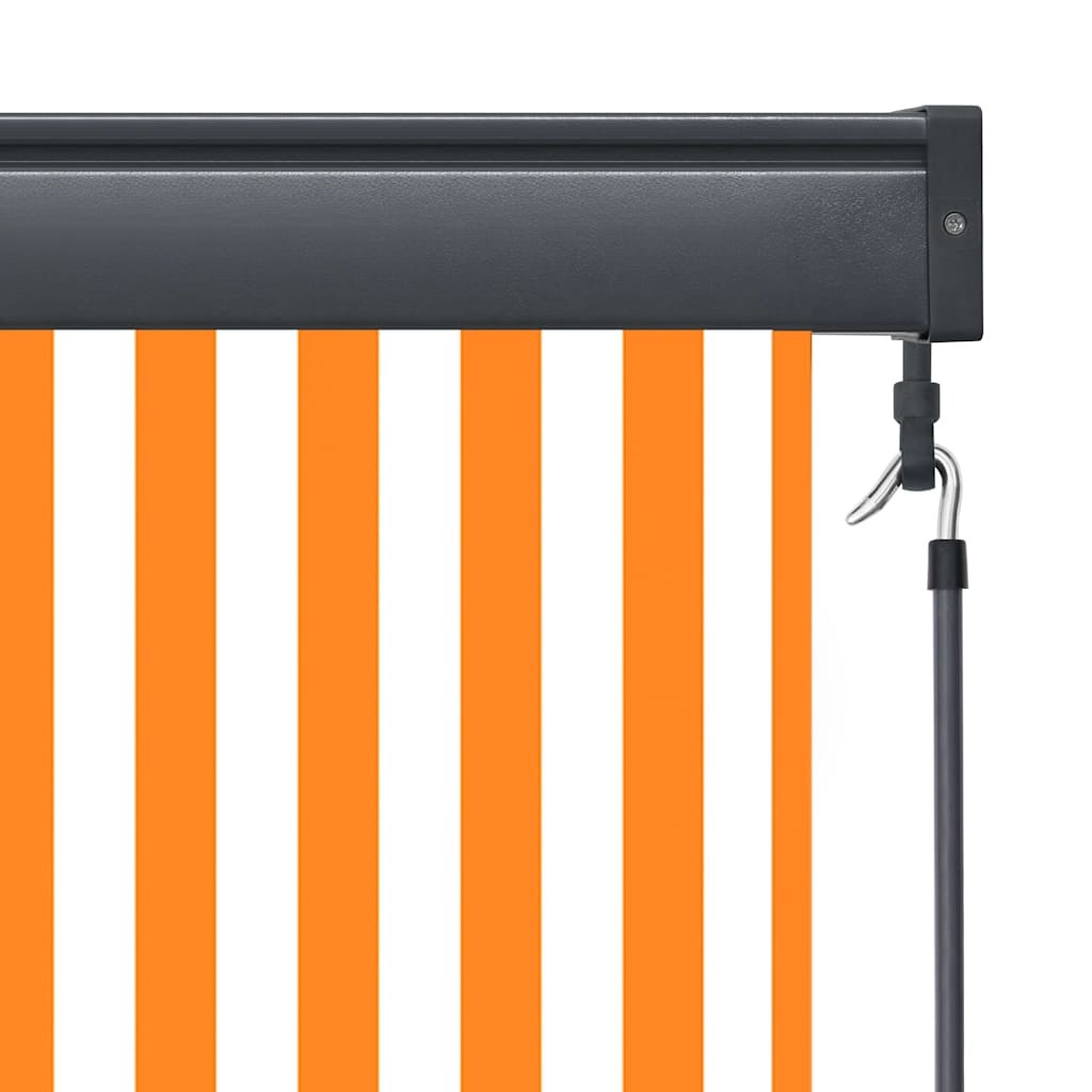 vidaXL Toldo Enrollable para Exteriores 100x250 cm Blanco y Naranja - Image 10 of 16