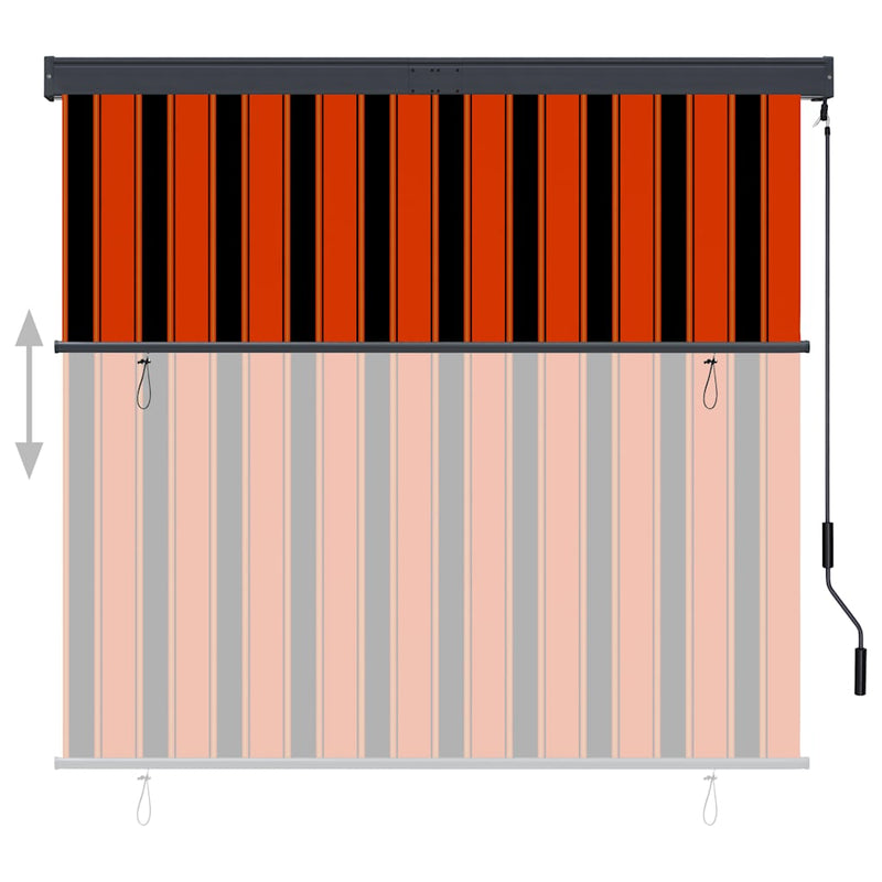 vidaXL Tenda a Rullo per Esterni 120x250 cm Arancione e Marrone - Image 6 of 24