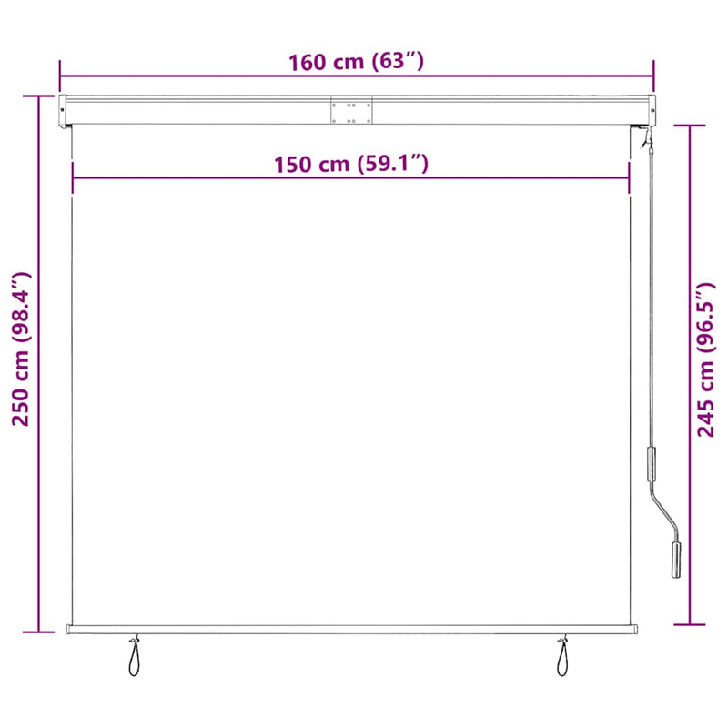 vidaXL Tenda a Rullo per Esterni 120x250 cm Arancione e Marrone - Image 22 of 24