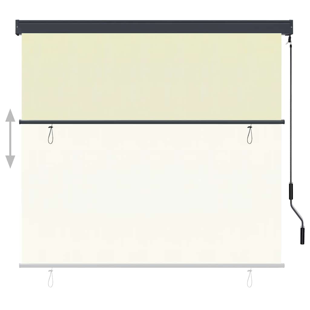 vidaXL Tenda a Rullo per Esterni 170x250 cm Crema - Image 2 of 7