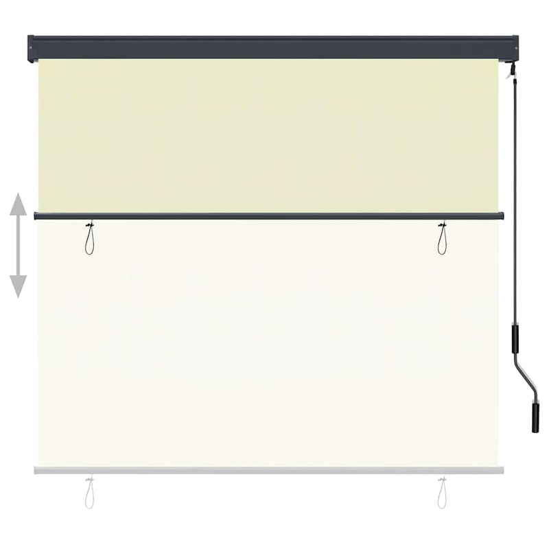 vidaXL Tenda a Rullo per Esterni 170x250 cm Crema - Image 2 of 7