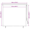 vidaXL Tenda a Rullo per Esterni 170x250 cm Crema - Image 7 of 7