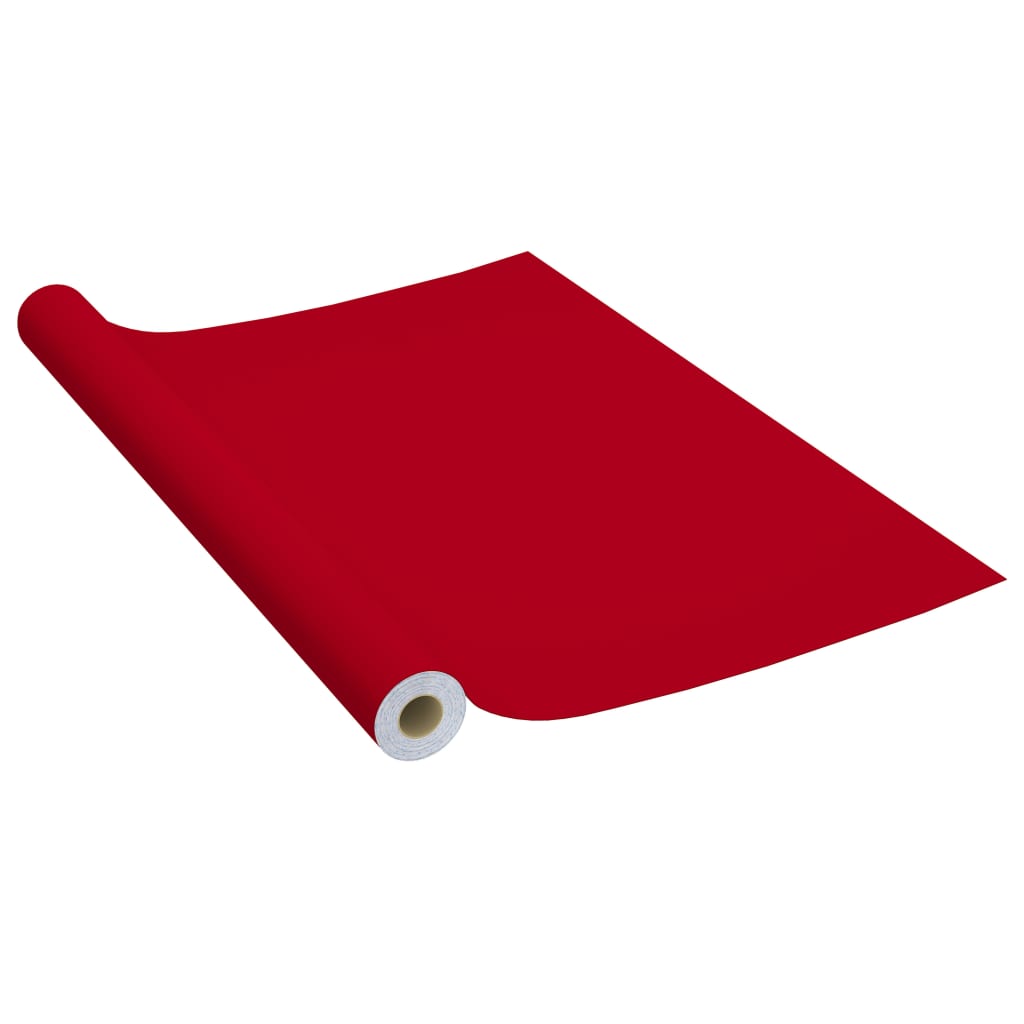 vidaXL Pellicola Autoadesiva per Mobili Rossa 500x90 cm in PVC - Image 2 of 3