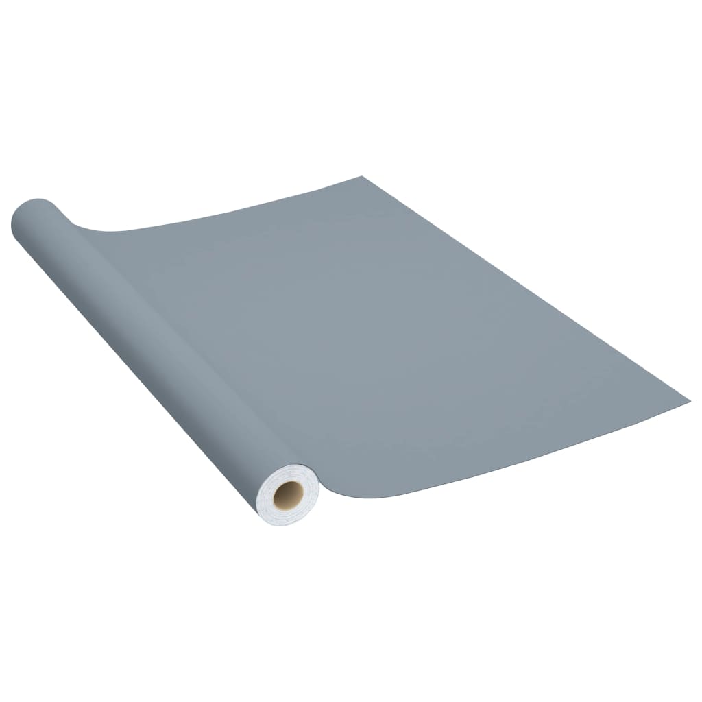 vidaXL Pellicola Autoadesiva per Mobili Grigia 500x90 cm in PVC - Image 2 of 3