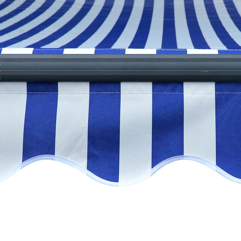 Toldo SolPatio con Sensor de Viento y Luces LED 500x300 cm Azul y Blanco - Image 6 of 11