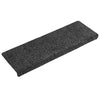 vidaXL Tappetini per scale autoadesivi 15 pz 65x21x4 cm Grigio Scuro bordo rettangolare - Image 3 of 6