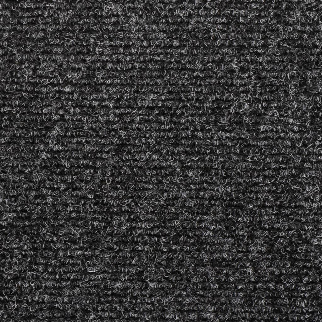 vidaXL Tappetini per scale autoadesivi 15 pz 65x21x4 cm Grigio Scuro bordo rettangolare - Image 5 of 6