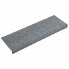 vidaXL Tappetini per scale autoadesivi 15 pz 65x21x4 cm Grigio chiaro bordo rettangolare - Image 3 of 7