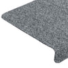 vidaXL Tappetini per scale autoadesivi 15 pz 65x21x4 cm Grigio chiaro bordo rettangolare - Image 5 of 7