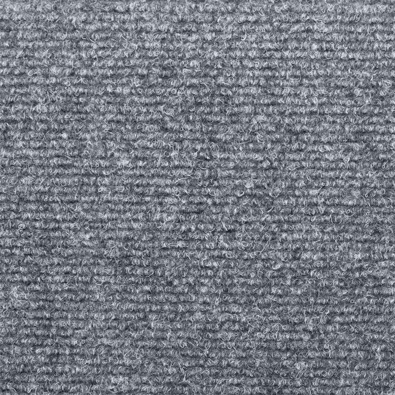 vidaXL Tappetini per scale autoadesivi 15 pz 65x21x4 cm Grigio chiaro bordo rettangolare - Image 6 of 7