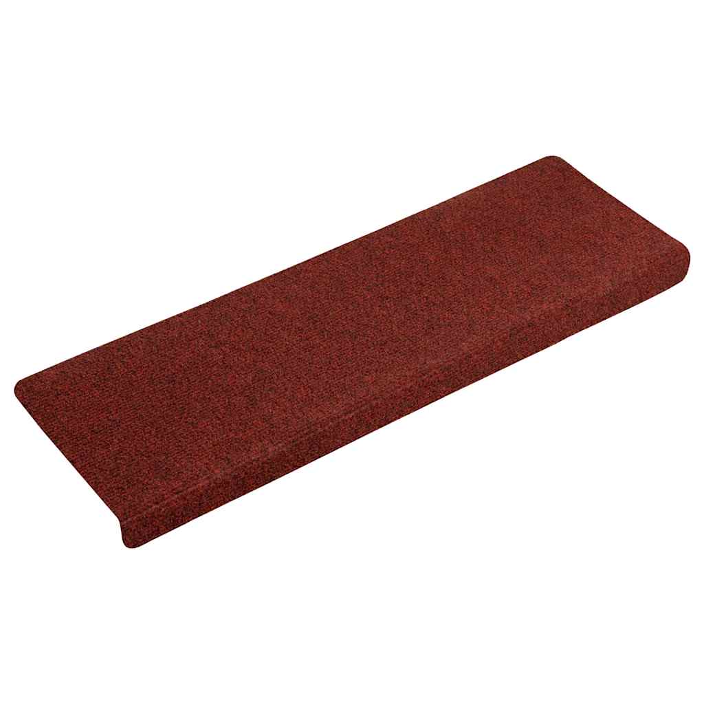Set 5 Tappetini Autoadesivi per Scale 65x21 cm - Rosso Bordeaux - immagine 2 | SolPatio - Image 2 of 11