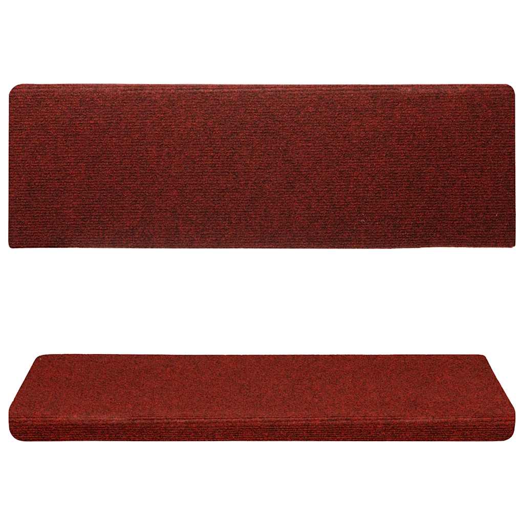 Set 5 Tappetini Autoadesivi per Scale 65x21 cm - Rosso Bordeaux - immagine 4 | SolPatio - Image 4 of 11