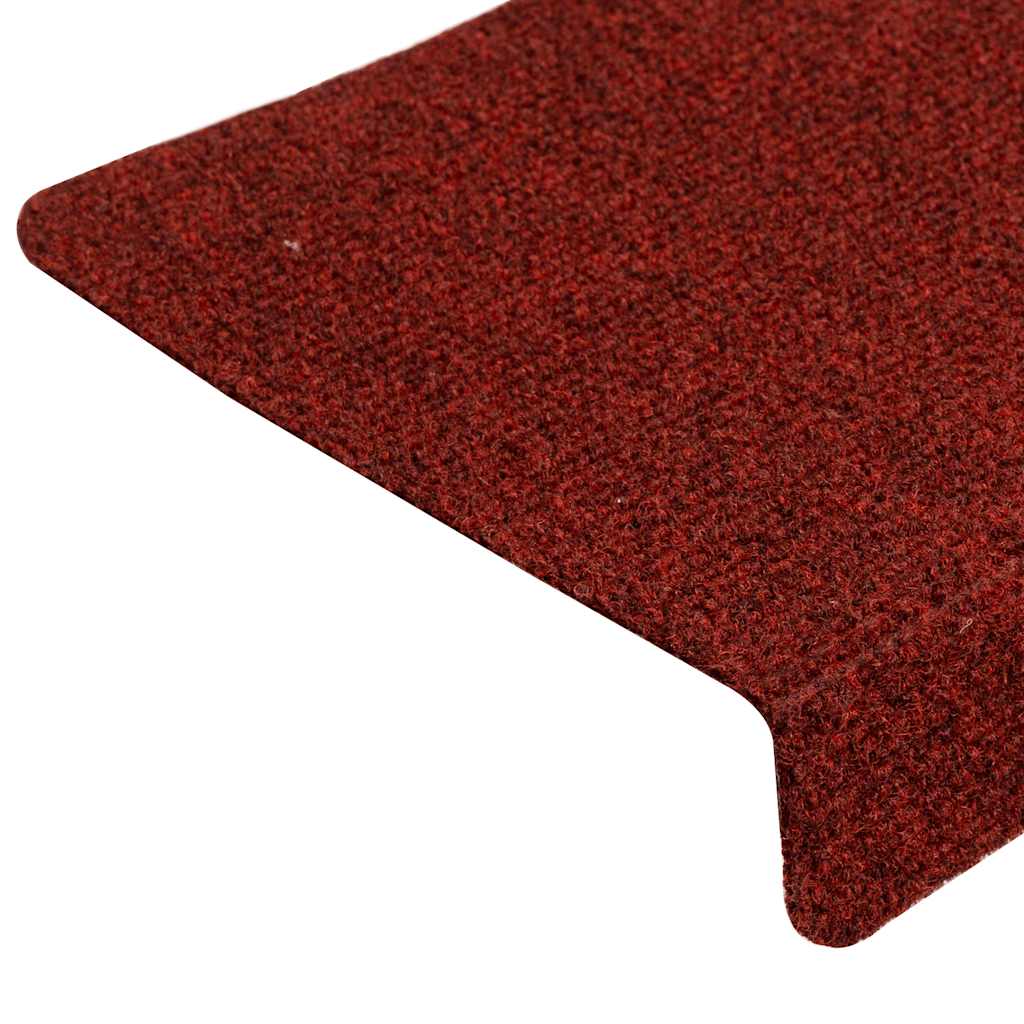Set 5 Tappetini Autoadesivi per Scale 65x21 cm - Rosso Bordeaux - immagine 6 | SolPatio - Image 6 of 11
