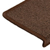 vidaXL Tappetini per scale 15 pz 65x21x4 cm Marrone Bordo rettangolare - Image 5 of 7