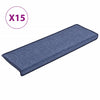 vidaXL Tappetini per scale 15 pz 65x21x4 cm blu bordo rettangolare - Image 2 of 7
