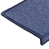vidaXL Tappetini per scale 15 pz 65x21x4 cm blu bordo rettangolare - Image 5 of 7