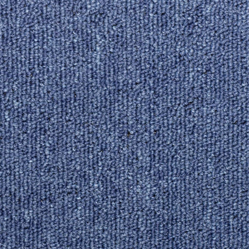 vidaXL Tappetini per scale 15 pz 65x21x4 cm blu bordo rettangolare - Image 6 of 7