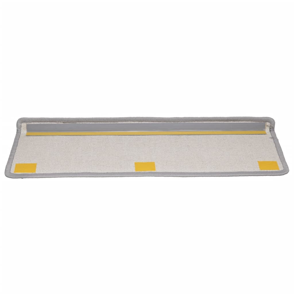 vidaXL Tappetini per scale 15 pz 65x21x4 cm Grigio Bordo rettangolare - Image 4 of 7