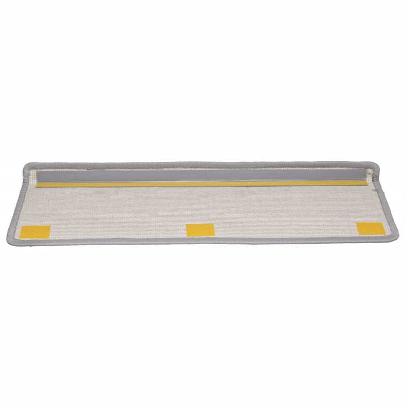 vidaXL Tappetini per scale 15 pz 65x21x4 cm Grigio Bordo rettangolare - Image 4 of 7