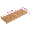 vidaXL Tappetini per scale 15 pz 65x21x4 cm Beige Bordo rettangolare - Image 7 of 7