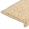 vidaXL Tappetini per scale 15 pz 65x21x4 cm Crema Bordo rettangolare - Image 5 of 7