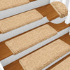 vidaXL Tappetini per scale 15 pz 65x21x4 cm Crema Bordo rettangolare - Image 1 of 7
