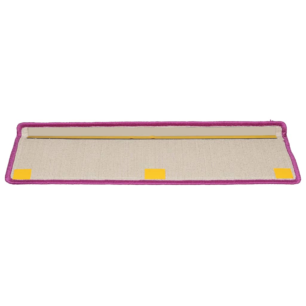 vidaXL Tappetini per scale 15 pz 65x21x4 cm Viola Bordo rettangolare - Image 3 of 7