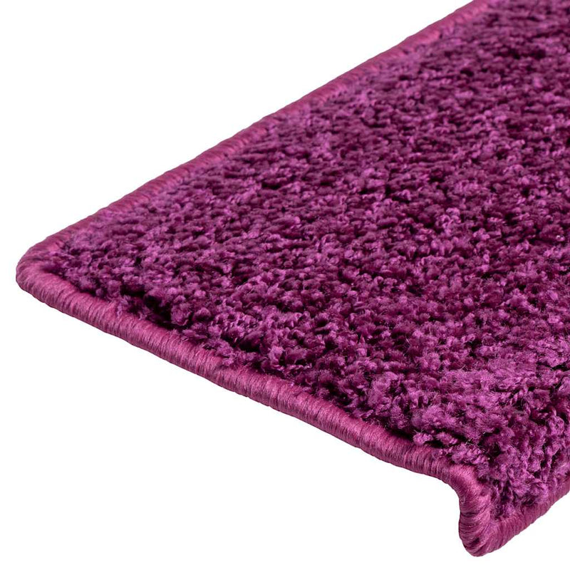 vidaXL Tappetini per scale 15 pz 65x21x4 cm Viola Bordo rettangolare - Image 5 of 7